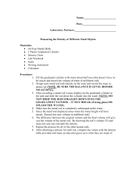 metal rod density lab