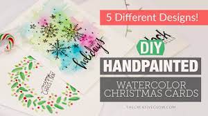 It's the perfect combination card/christmas present, all in one! Diy Hand Painted Watercolor Christmas Cards 5 Different Designs Youtube