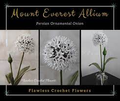 Sparkling Mount Everest Allium Crochet Flowers Flowers Plant Insects