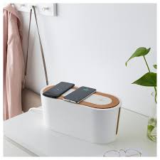 Nordmarke Triple Pad For Wireless Charging White Cork Ikea Cable Management Box Cable Management Ikea