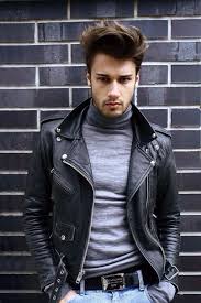 Negan Police Style Peacock Collar Double Breasted Black Motorcycle Leather Jacket Leather Jacket Men Leather Jacket Mens Outfits