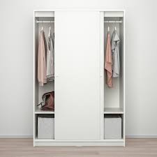 Kleppstad Schuifdeurkast Wit 117x176 Cm Ikea Sliding Wardrobe Doors Sliding Door Wardrobe Designs White Sliding Door Wardrobe