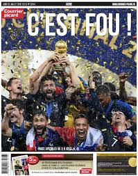 Bonjour je voudrais un maillot de l équipe de france femme avec le nom et numéro de pogba svp je voyage le 26 pour l. Les 21 Unes De La Presse Du Lundi 16 Juillet 2018 La France Championne Du Monde Top Football Fr