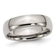 Men S 6 0mm Polished Comfort Fit Wedding Band In Titanium Zales Comfort Fit Wedding Band Stainless Steel Wedding Bands Titanium Wedding Band