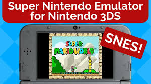 Esto a su vez hace mas interesante los gráficos que vemos en los juegos. Snes Emulator For Nintendo 3ds Youtube