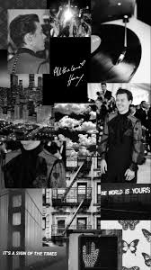 Black And White Harry Styles Collage B W Harry Styles Collage In 2020 Movie Posters Poster Collage