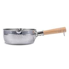 Ddy Stainless Steel Small Milk Pot Single Wood Handle Pan Induction Cooker Universal 20cm 22cm 20cm Milk Pot Wood Handle Small Dining Table