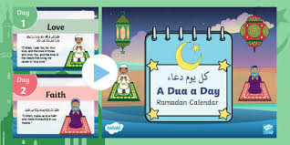 Check spelling or type a new query. Arabic And English A Dua A Day Ramadan Calendar Presentation