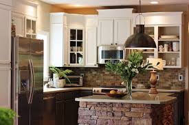 Living The Crafty Life Kitchen Cabinet Makeover Stone Kitchen Design Upper Kitchen Cabinets Stone Kitchen Island