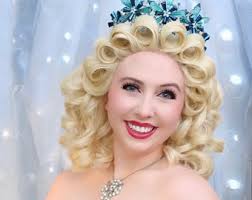 Cosplay Lace Front Blonde HD Side Part Glinda and Crown Inspired Wig From  Wicked, Galinda Wig