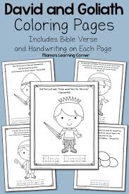 On coloring4all we also suggest printable pages, puzzles, drawing game. David And Goliath Bible Coloring Pages Mamas Learning Corner