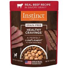 Instinct Healthy Cravings Grain Free Real Beef Recipe Natural Wet Dog Food Topper By Nature S Variety 3 Oz Pouches Case Of 24 From Adidas Accuweather Shop