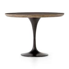 We offer narrow single pedestal tables, 42 inch wide pedestal tables, 48 inch round pedestal tables and 54 inch round pedestal tables. Penn Patchwork Bronze 42 Pedestal Base Dining Table Reviews Crate And Barrel
