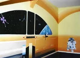 The top of the walls is painted with a deep, dark blue and enhanced with star and spaceship decals. 11 Creative Diy Star Wars Bedrooms For Super Fans Tip Junkie