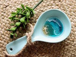 Decorative Spoon Rest Kitchen Beach Decor Kitchen Utensils Etsy In 2020 Decorative Spoon Handmade Shop Beach Kitchen Decor