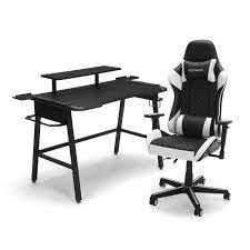 Respawn Gaming Chair Rsp 100 And Gaming Desk Rsp 1010 Bundle Esports Gaming Battlestation In White Gray Ad Rsp Gaming Desk Gaming Chair Battlestation