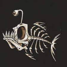 Angler fish skeleton mascot vector illustration of fish. Electronics Cars Fashion Collectibles Coupons And More Ebay Skull Drawing Fish Art Drawings