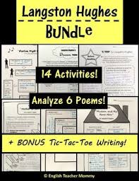 Langston Hughes Poetry Unit Bundle Printable Digital Langston Hughes Poetry Poetry Unit Teaching Poetry