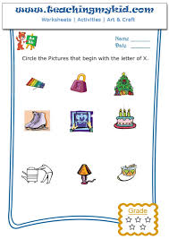 Help kids learn the alphabet with relatable examples for words that include animals, places, and food that start with the letter x. Kindergarten Activities Circle The Pictures That Begin With The Letter X