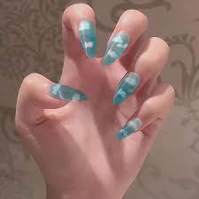 Buy Drecode Fashion Glossy Fake Nails Blue Sky White Cloud Full Cover Aryclic Tips False Nails Daily Party Date Clip Press On Nail For Women And Girls 24pcs Online At Low Prices In First page of the pink n blue comic!