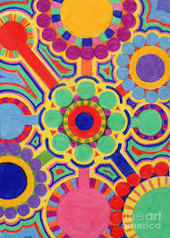 Of the circle, draw arcs to intersect the circle at c, d, e, and f, and complete the hexagon. Geometric Design Drawing By Holly Baez