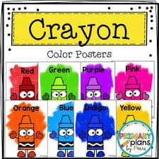 crayon color posters worksheets teachers pay teachers