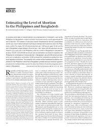 The decision gave a woman total. Pdf Estimating The Level Of Abortion In The Philippines And Bangladesh