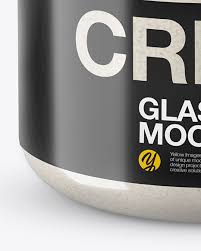Download Glass Jar W H Cashew Cream In Shrink Sleeve Mockup In Jar Mockups On Yellow Images Object Mockups PSD Mockup Templates