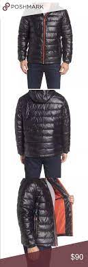 Cole Haan Black Faux Leather Quilted Puffer Jacket Quilted Puffer Jacket Leather Leather Jacket Men