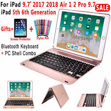 Top Flip Cover For Apple New Ipad 9 7 2017 2018 5th 6th Generation Bluetooth Keyboard Case Keyboard Case Ipad