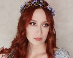 Blue Wedding Headpiece, Wildflower Hair Wreath, Hair Vine Crown, Floral  Circlet, Medieval Crown, Delicate Bridal Headpiece, Whimsical Bride