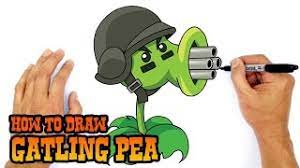 It's ideal for teaching children how to draw. How To Draw Plants Vs Zombies Gatling Pea Youtube