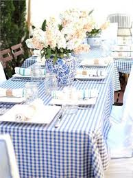 Buffalo Plaid Tablecloth 60 X102 Rectangular White Blue Checkered Polyester Linen Tablecloth Baby Shower Brunch Summer Entertaining Gingham Tablecloth