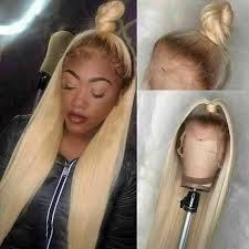 Luxury Lace Front Straight Ombre Platinum 613 Blonde Full Etsy Human Hair Wigs Human Hair Wigs Blonde Lace Front Wigs