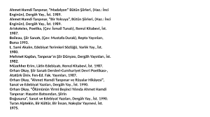 Batı dillerinde poetika konusuna giren birçok eser var. Tanpinar In Si I R Anlayisi Ve Si I Ri Ni N Kaynaklari Uzeri Nde Bi R Inceleme Akademik Sunum