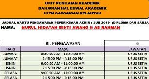 So what will be the new direction in our educational system when the exam is brought forward. Semakan Jadual Waktu Pengawasan Peperiksaan Uitm Kelantan News Hub