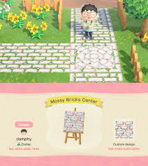 Mossy Brick Paths Acqr In 2020 Animal Crossing Animal Crossing Qr Animal Crossing Villagers