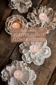 Does dipping flowers in wax work? Plaster Of Paris Flowers Votives Design Mom