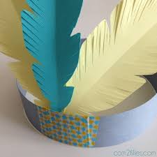 Des Plumes En Papier Diy Plumes En Papier Deguisement Indien Enfant Coiffe Indienne