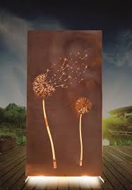 Sichtschutzwand Pusteblume 95 X 185 Cm Rost Bei Hornbach Kaufen Metal Garden Screens Metal Garden Art Diy Garden Fence