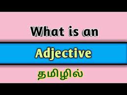 Adjective Adjective And Its Types In Tamil Youtube Adjectives Type Plurals