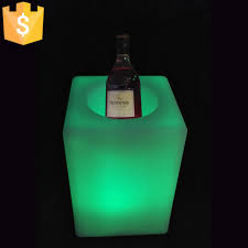 Multi color change plastic led wine ice buckets 1.remote control 2.rechargeable 3.16 colors change 4.waterproof ip54 5.ce rohs ul gs Led Champagne Ice Bucket Electrapour