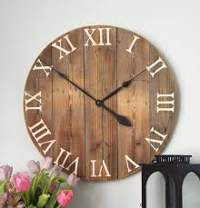 Large Wall Clock Handmade Farmhouse Decor Neutral House Etsy Large Wooden Wall Clock Oversized Wall Clock Large Wall Clock