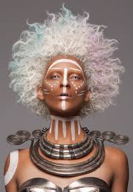 Pics These Stunning Futuristic And African Inspired Hairstyles Won The British Hair Awards Cizim Sac Afro Fantastik Makyaj