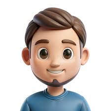 3D Render Cartoon Avatar Isolated