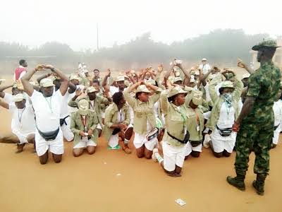 Corps members in NYSC camp