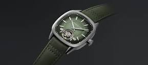 Calibre RW1212 Men's Automatic Green Leather Strap Watch ...