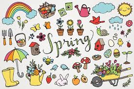 Great selection of spring clipart images. Spring Clipart Set Springtime Clip Art Flowers And Etsy