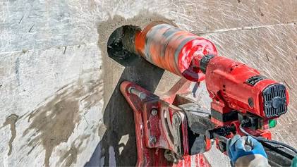 Professional Wet Diamond Core Drilling Setup, AI generated