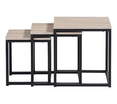 Table Basse Gigogne Neva Industrielle Chene Noir Table Basse But En 2020 Table Basse Gigogne Table Basse Deco